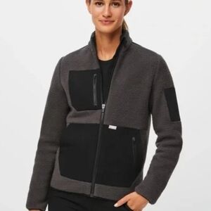 FIGS On-shift Sherpa Jacket NWT Women's Small Dark Charcoal